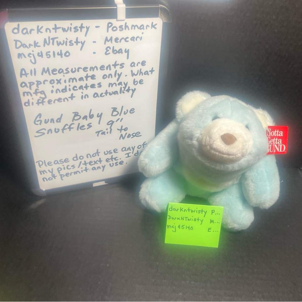 BNWT VINTAGE GUND SNUFFLES BLUE 9” FREE MINI GUND SNUFFLES GWP